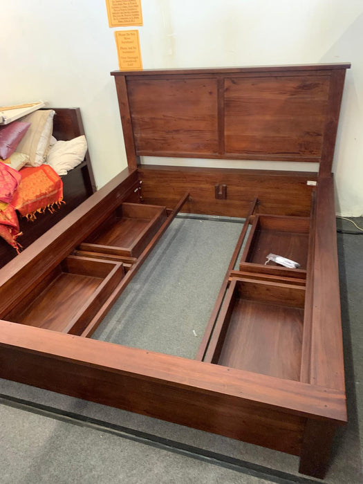 Amsterdam Bed King Size with 4 Storage Drawers Full Solid TEK168 BS 004 TA KS  ( King )