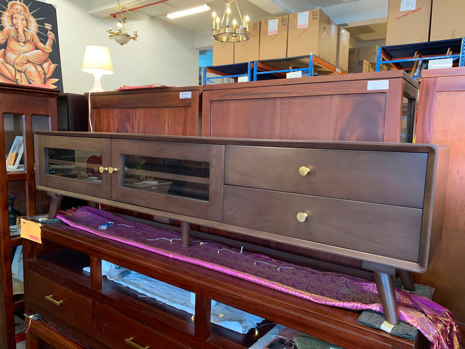 Braydon Teak Wood TV Console Entertainment Unit 180cm EU 202 GL OV