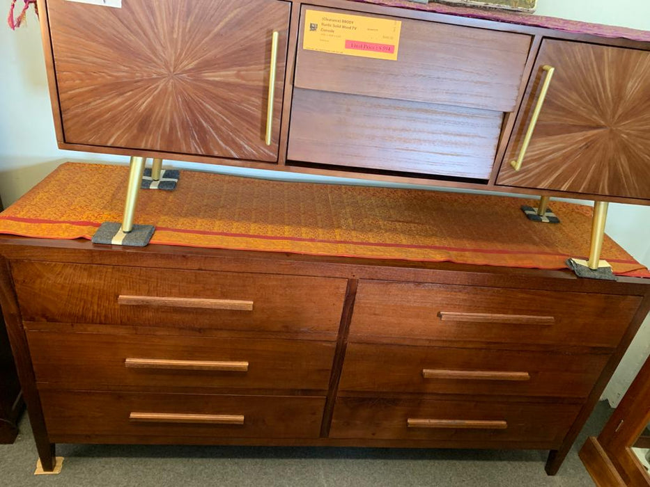 Amsterdam Buffet Dresser 6 Drawers Cabinet Full Solid