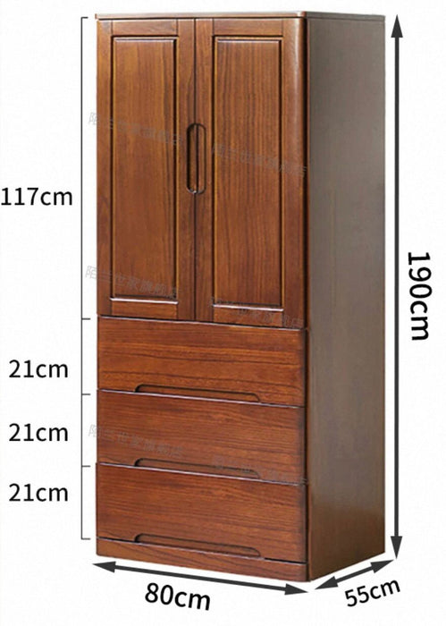 RAVEN Osaka Hilton Solid Wood Wardrobe Home Bedroom Storage Cabinet