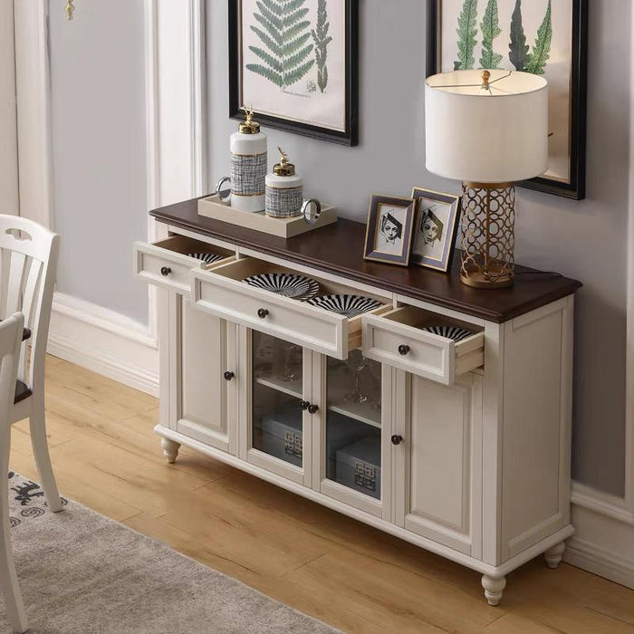 LEONARDO Buffet Sideboard 4 Door 3 Drawers  ( Colour Picture Illustration for Reference Only )