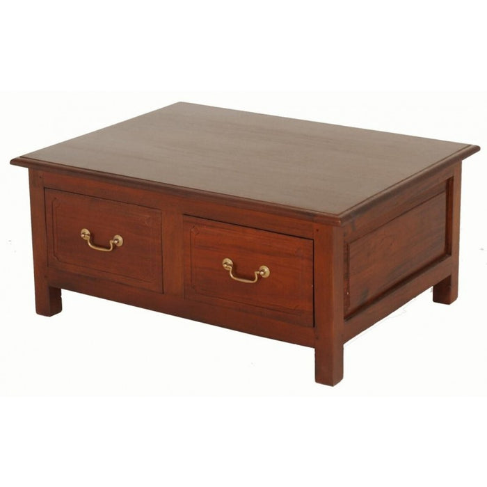 Tasmania Coffee Table 4 Drawers Large Rectangular Design 90 x 70 x 40 cm TEK168 CT 004 KL ( Picture Colour Illustration for Reference Only )