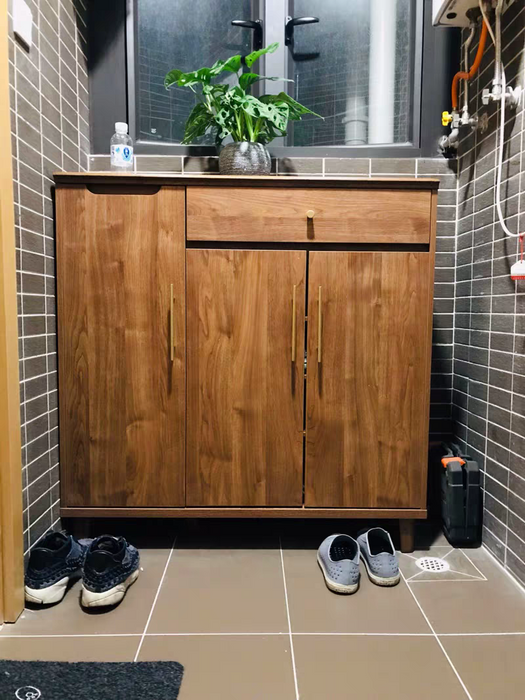 GENESIS Solid Oak Wood Shoe Cabinet