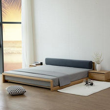 ADACHI Japanese Style Solid Wood Tatami Oak Bed — TeakCo