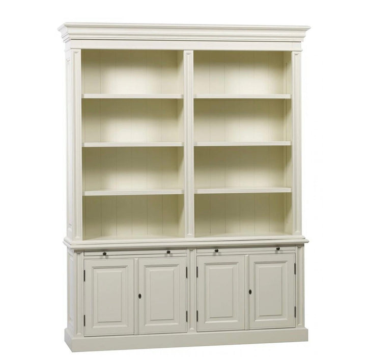 Tasmania Bookcase, Bookshelves with 4 Doors TEK168 BC 400 PN SPO 180 WH ( White  Colour )