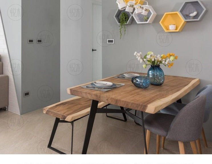 AVERY Solid Wood Dining Table Acacia Suar Design — TeakCo