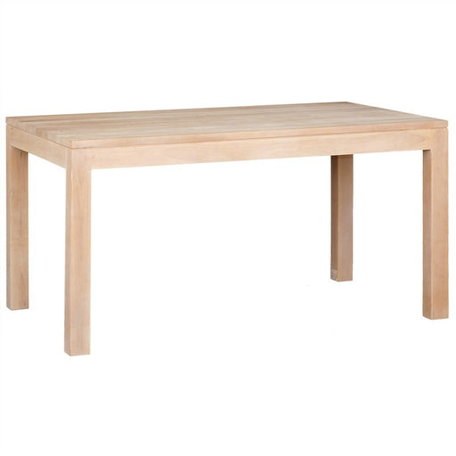 Amstel Solid Teak Wood Timber Dining Table, 150cm, White Wash TEK168DT-150-90-TA-WS_1