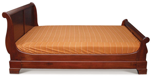 MP - Tasmania Sledge Bed Queen Size fit Mattress 193cm x 153 cm TEK168 BS 000 QS ( Queen ) ( White Wash Colour )