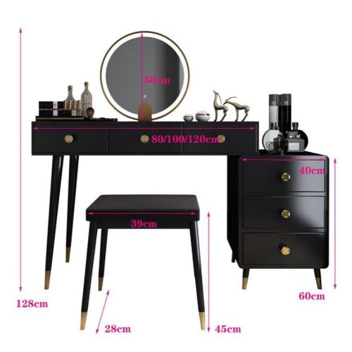 LEILA Dressing Table Set Vanity Desk With Mirror