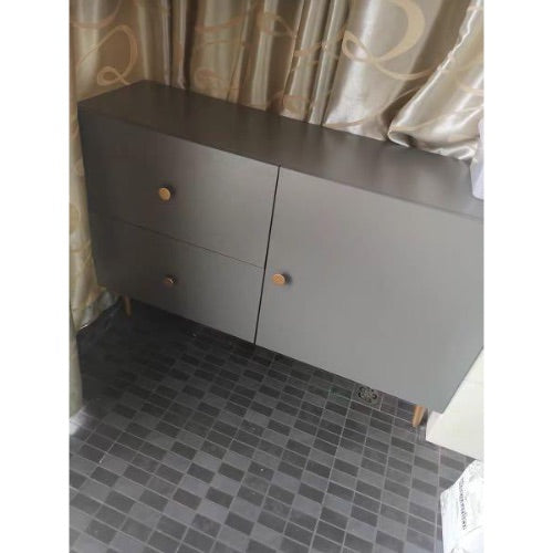 GEMMA Contemporary Grey Sideboard Buffet Cabinet Cupboard