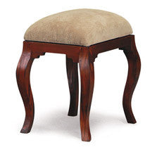 Queen AnnMary French Stool with attached cushion TEK168 CH 001 QA ( Mahogany Colour )