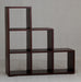 Minimalist Teak Cube-Six-Stairs-Shelf-Display Bookcase Mahogany Colour TEK168CU-006-RPN