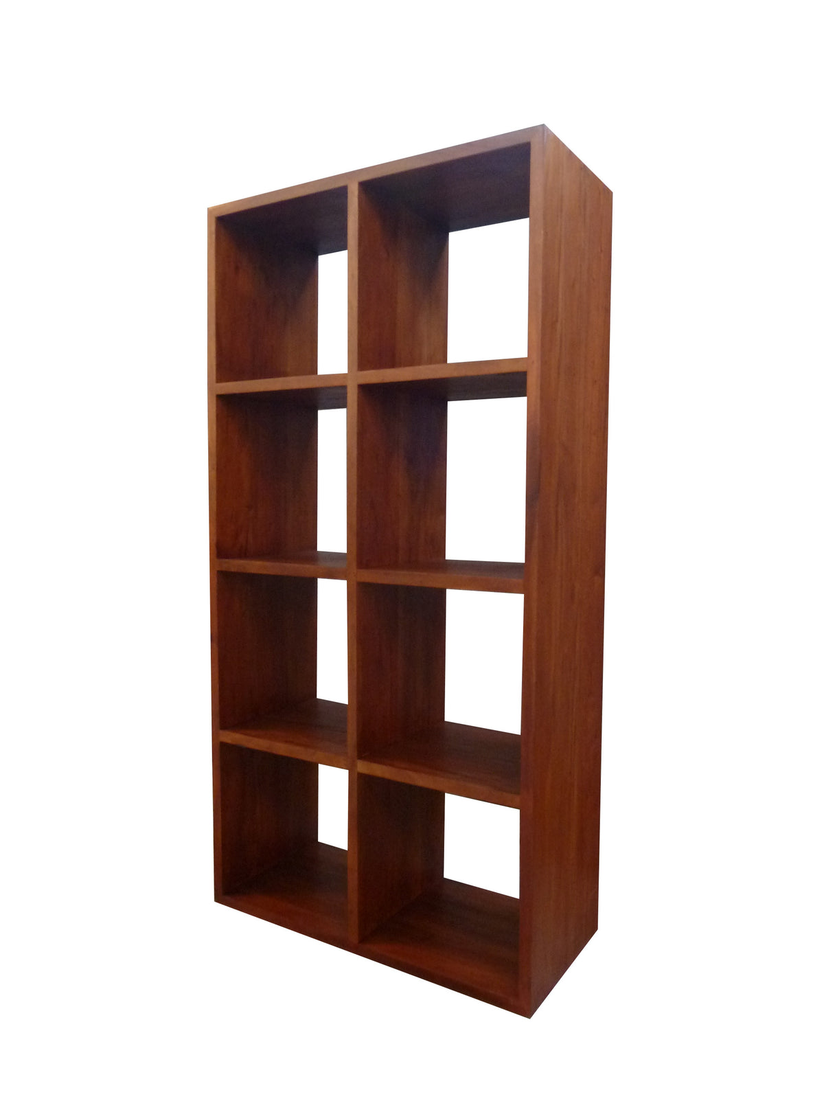 Minimalist Teak Cube Bookcase Display Eight Shelf TEK168 CU 008 RPN
