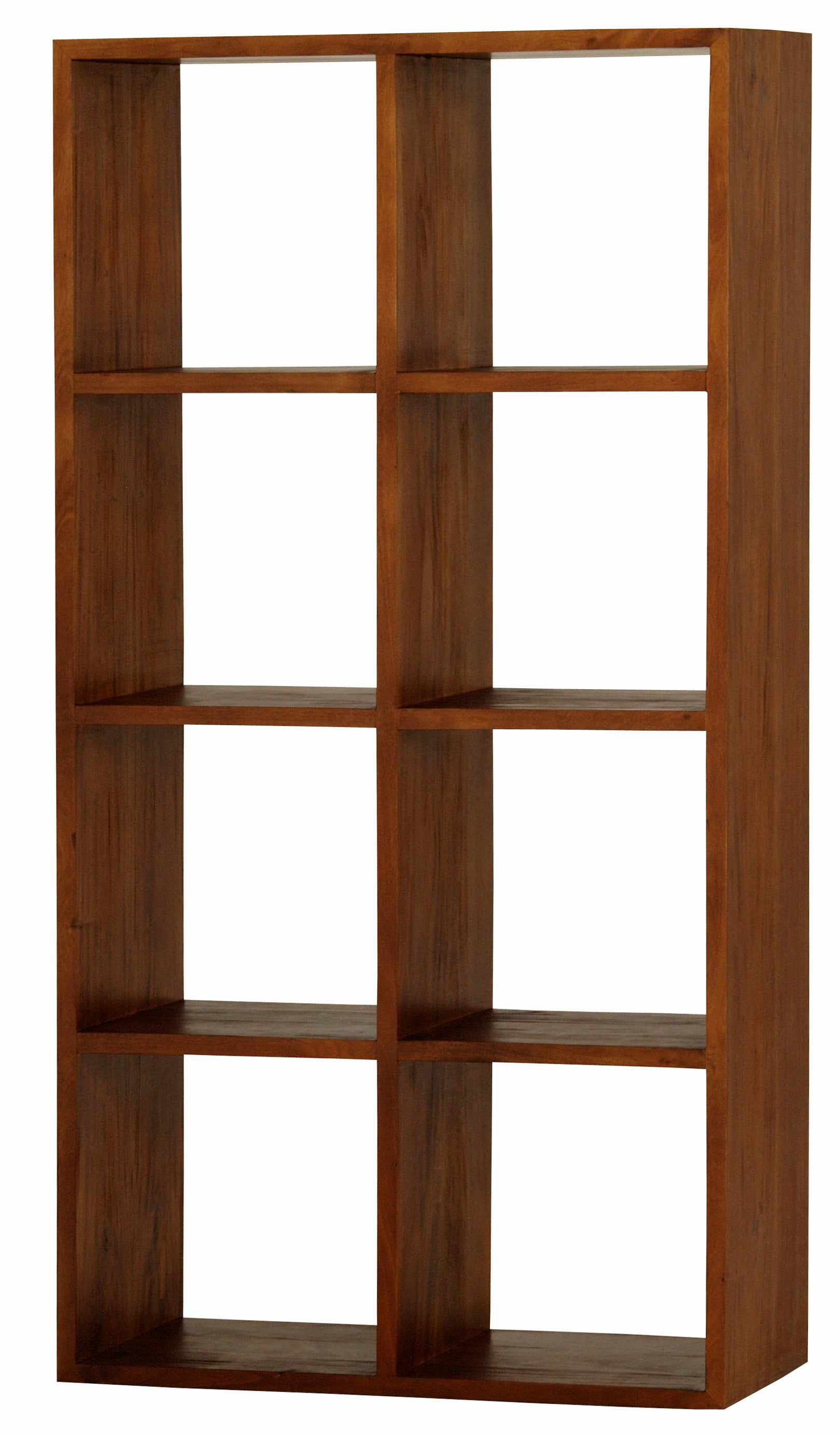 Minimalist Teak Cube Bookcase Display Eight Shelf TEK168 CU 008 RPN