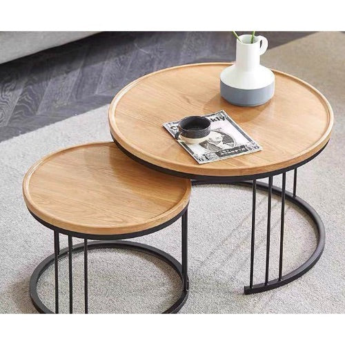 ATHENA Solid Wooden Coffee Table Set