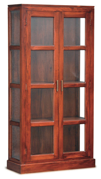 WAREHOUSE SALE Milan Glass Display Cabinet 2 Door No Mirror Back TEK168 DC 200 PNM K ( Discount Price $1299 Special Price $1099 )