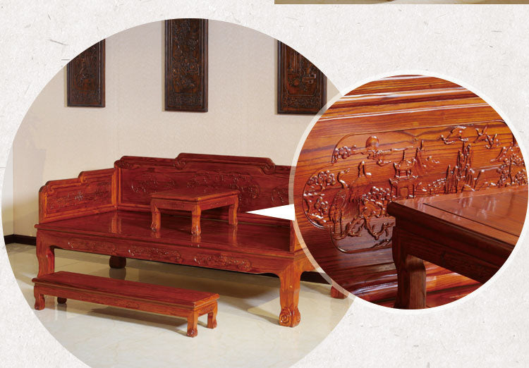 EMERY Qing Ming Dynasty Daybed Sofa Solid Wood Modern Zen ( 3 Seater 4 Size 4 Design ) ( Special Price $1599 )