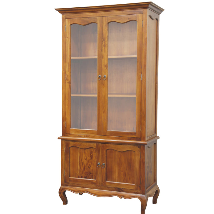 MP - Mervin Solid Timber French Province Cupboard Display Hutch -French Buffet and Hutch - TEK168 AR 400 FP ( 4 Color Choice )
