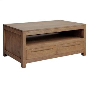 Venice Solid Timber 4 Drawer Coffee Table, 100cm, Teak