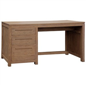 Venice Solid Wood Timber Desk, 150cm, Teak