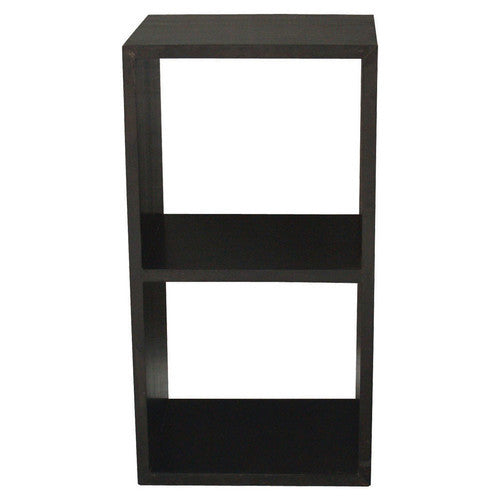 Minimalist Teak Bookcase Display Cube-Two-Shelf-TEK168CU-002-RPN