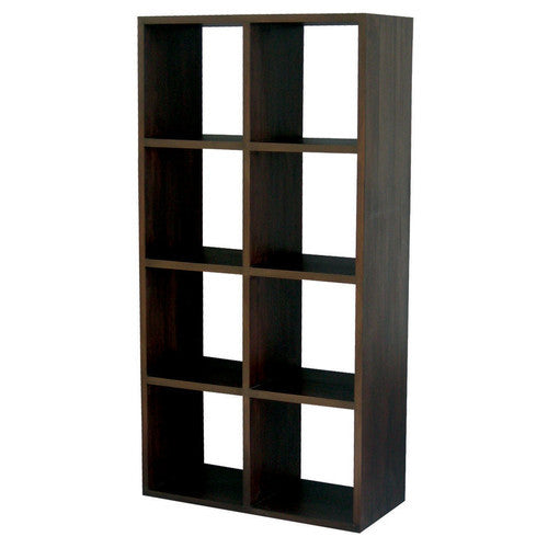 Minimalist Teak Cube Bookcase Display Eight Shelf TEK168CU-008-RPN