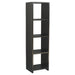 Minimalist Teak Display Cube-Vertical-Four-Shelf-Bookcase TEK168CU-004-VRPN