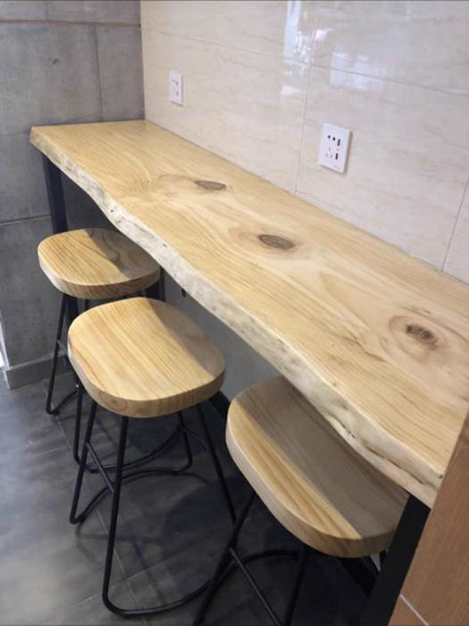 NEVAEH Solid Wood Live Edge Bar Table / Bar Stool Nordic Scandinavian ...