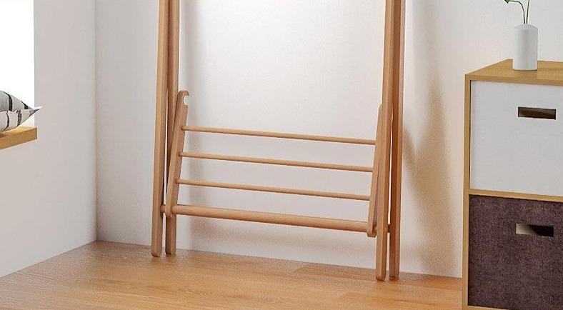 Japanese Cloth Rack GREYSON Wardrobe Coat Rack Japanese Design — TeakCo