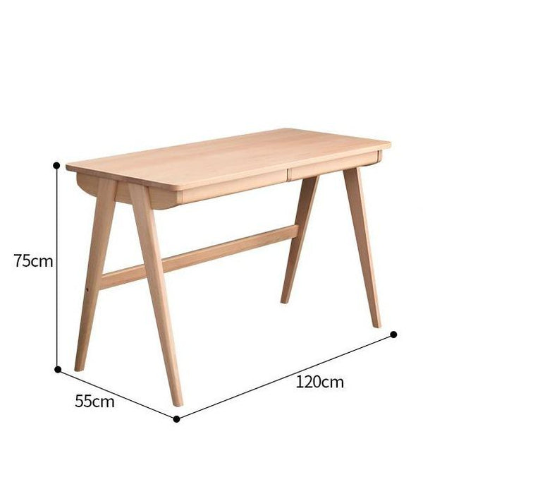 SEBASTIAN Solid Wood Modern Japanese Writing Desk — TeakCo