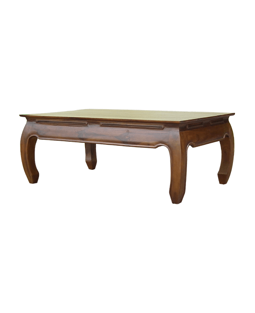 Coffee Table Opium Leg  Rectangular Design TEK168 CT 000 OL 120 x 60  (Mahogony colour)
