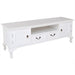 Queen Anna Solid Teak Wood Timber 2 Door 2 Drawer French TV Console Unit, 180cm, White Cabinet TEK168EU-202-QA-WH_1