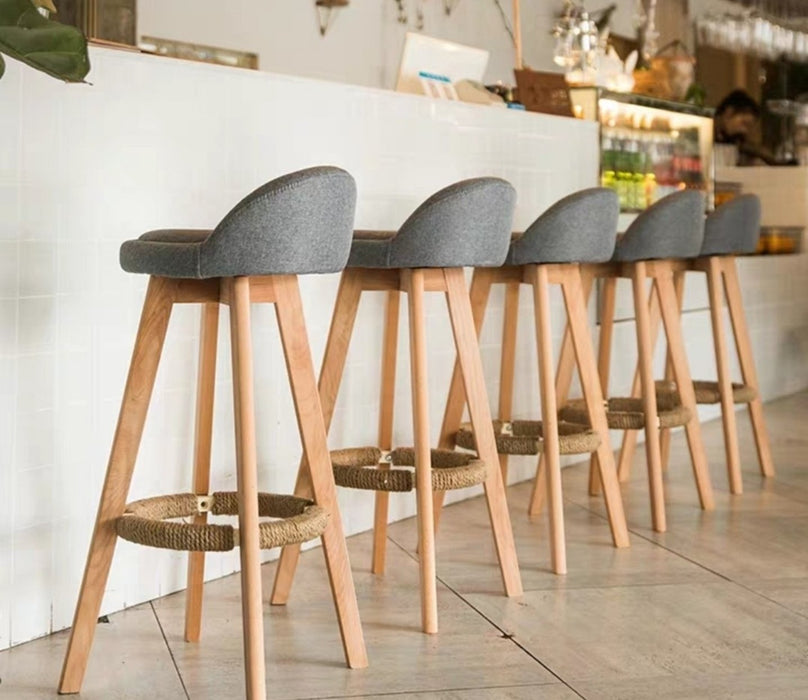 AMARA Scandinavian Solid Wood Bar Stool Chair