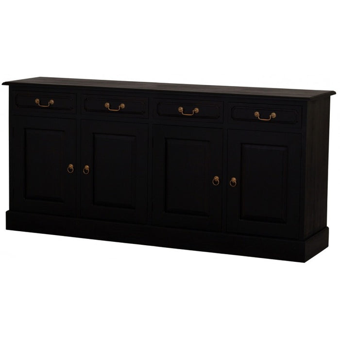 Tasmania Buffet Sideboard 4 Door 4 Drawers Solid Wood TEK168 SB 404 PN (Top and Bottom  White Colour )