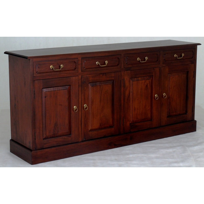 Tasmania Buffet Sideboard 4 Door 4 Drawers Solid Wood TEK168 SB 404 PN (Top and Bottom  White Colour )