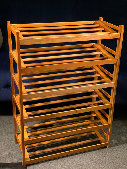 Caramel Timber Shoe Rack - TEK168 Shoe Rack — TeakCo