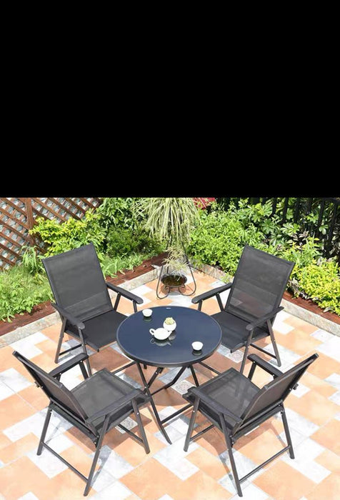 Mateo Outdoor Foldable and Rattan Table Set