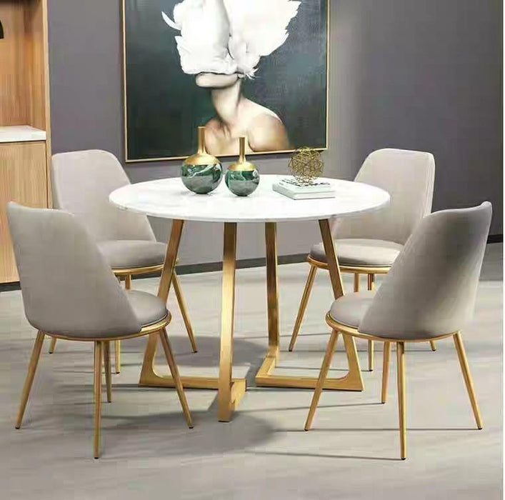 LEAH Modern Round Marble Dining Table