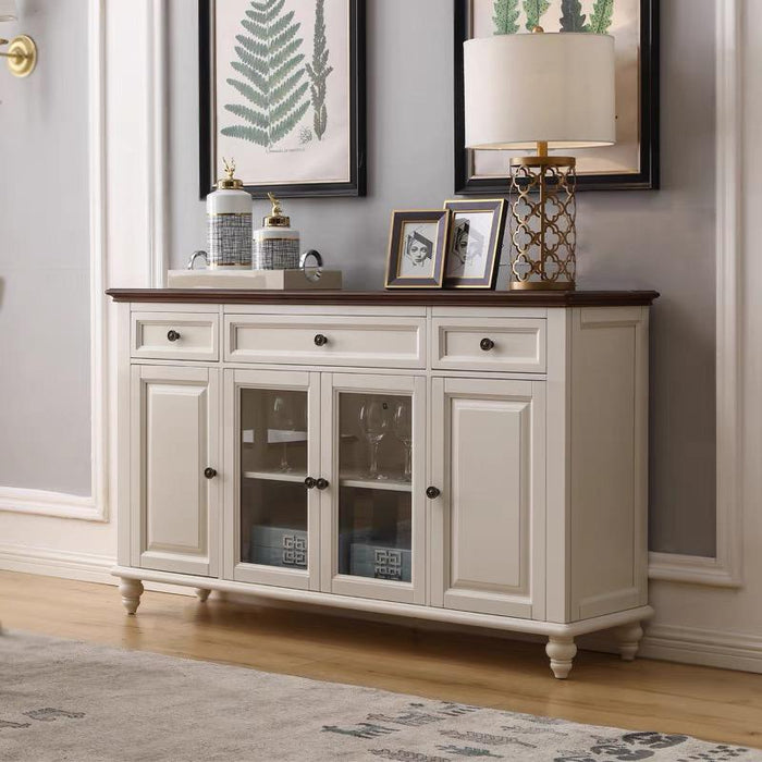 LEONARDO Buffet Sideboard 4 Door 3 Drawers  ( Colour Picture Illustration for Reference Only )