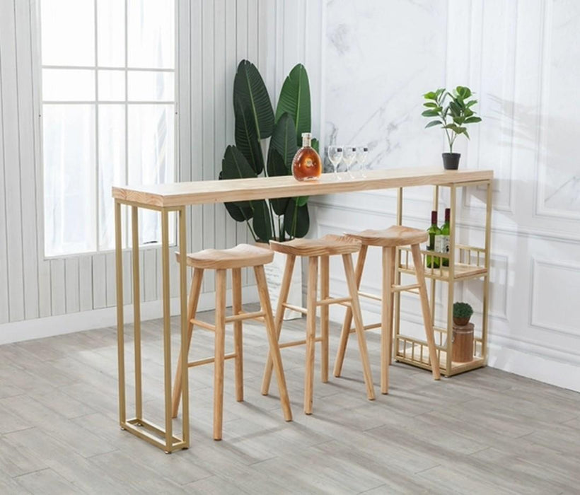 SARA Modern Industrial Solid Wood Bar Table 30% off Warehouse Piece ( Special price $299 )