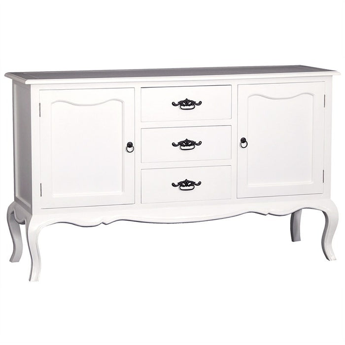 French Solid Timber 2 Door 3 Drawer Sofa Table Buffet, 154cm, TEK168 SB 203 FP LP (Picture for Reference Only)