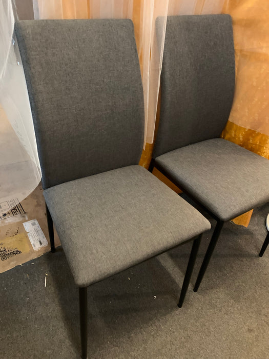 Scandinavian Chair Grey Colour Fabric VHE TEK168  ( Original Price $99 )