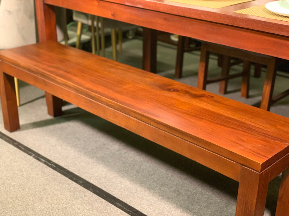 MP - Amsterdam Dining Bench 120 cm Full Solid TEK168 BE 120 35 TA ( Picture for Reference Only ) ( Mahogany Color )
