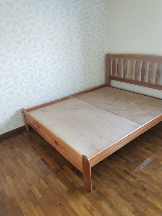 BLAKE Mahogany Solid Wood Frame Bed Queen Size
