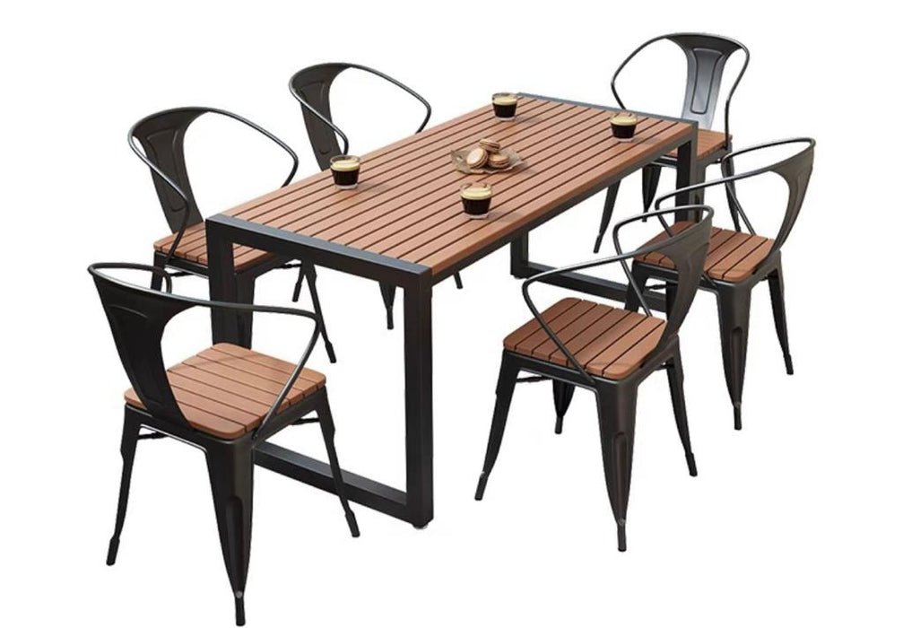 ERIK LEONARDO Outdoor Table with 6 Chairs Set