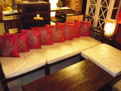 Nusa Dua Daybed Sofa Bed L Shape Sofa with Free Mattress and  Movable Ottoman TEK168MOMX 8004 CV