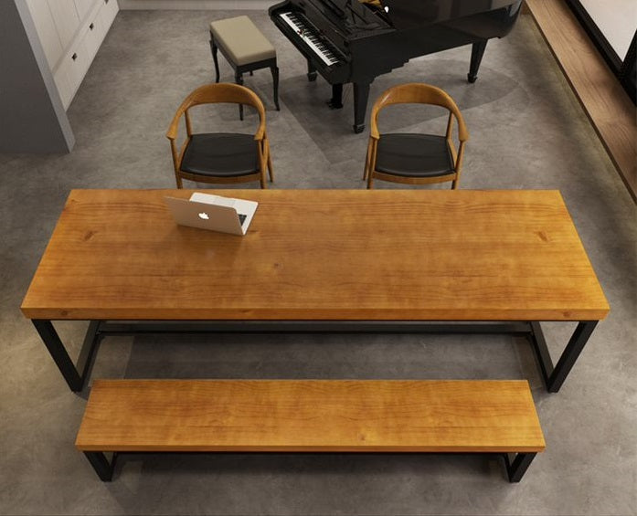 CAMILA Simple and Modern Nordic Solid Wood Desk, Dining, Conference Table